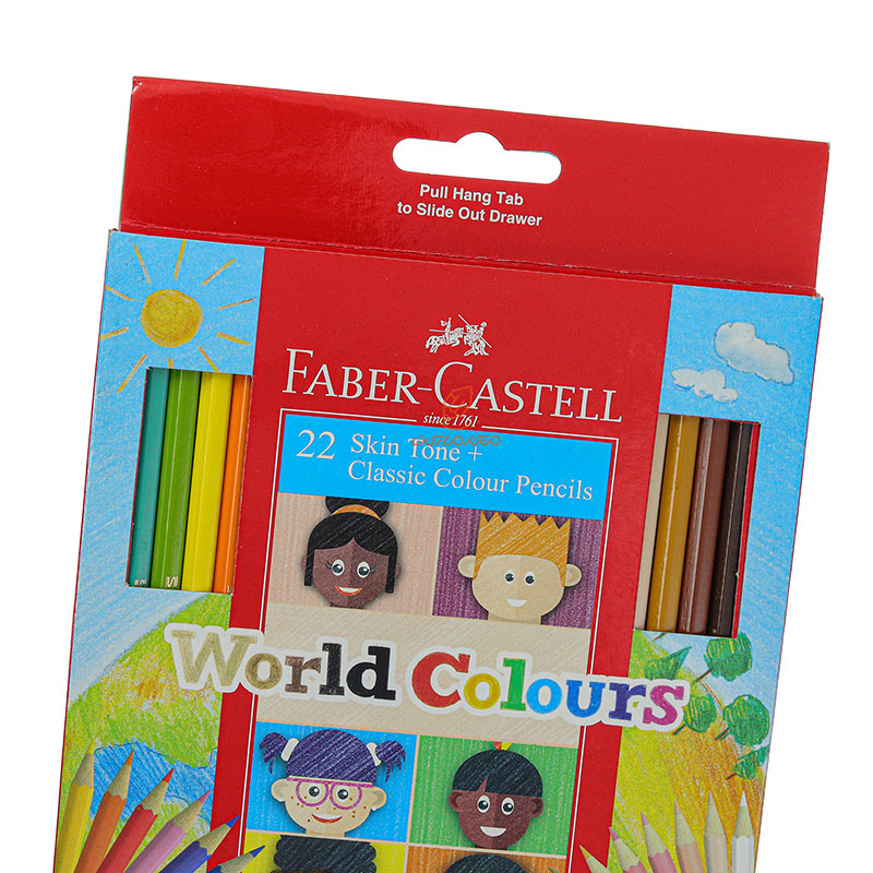 مداد رنگی 22 رنگی (رنگ پوست) جعبه مقوایی فابر کاستل FABERCASTELL (4)