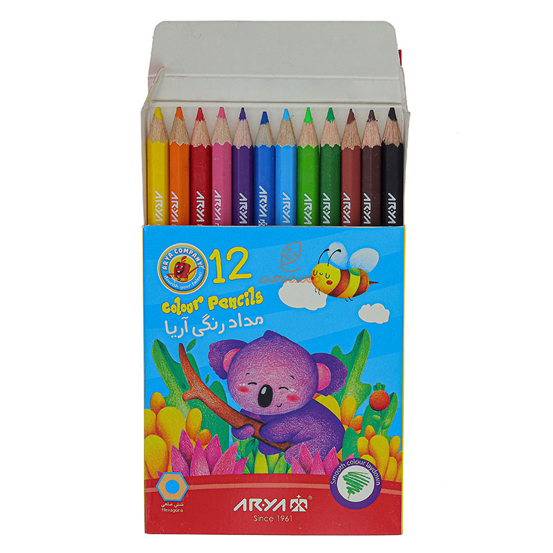 مداد رنگی 12 رنگ کوتاه طرح کوالا آریا ARYA (4)