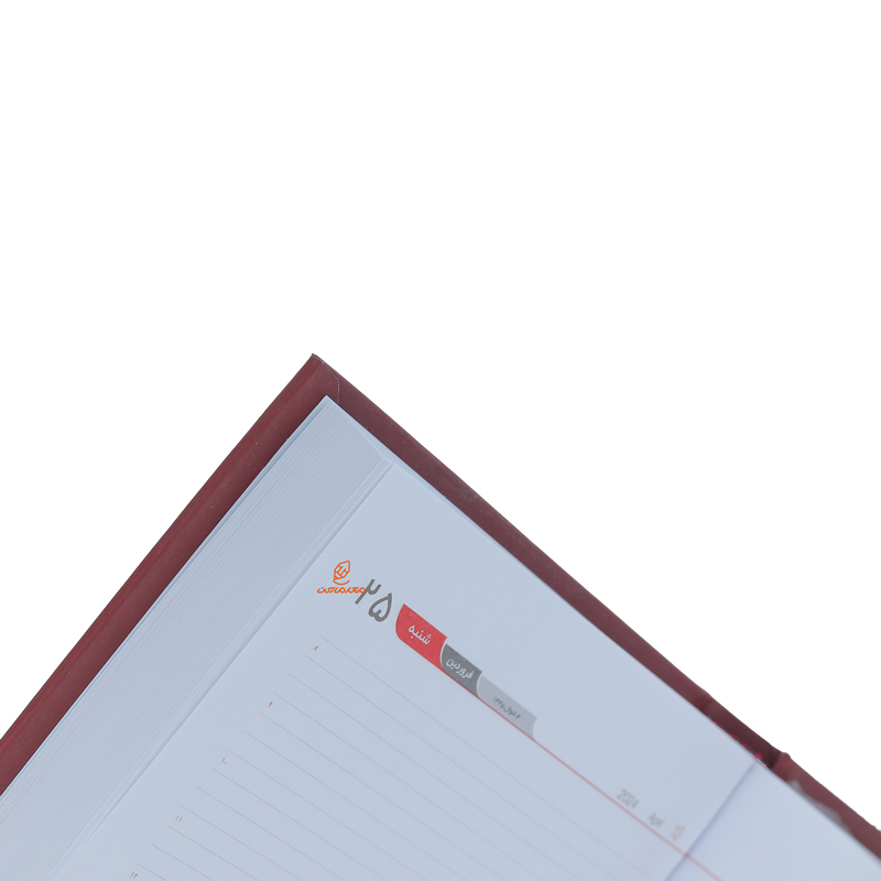 سالنامه (سررسید) 1403 وزیری حاشیه دار زرشکی لئون (5)