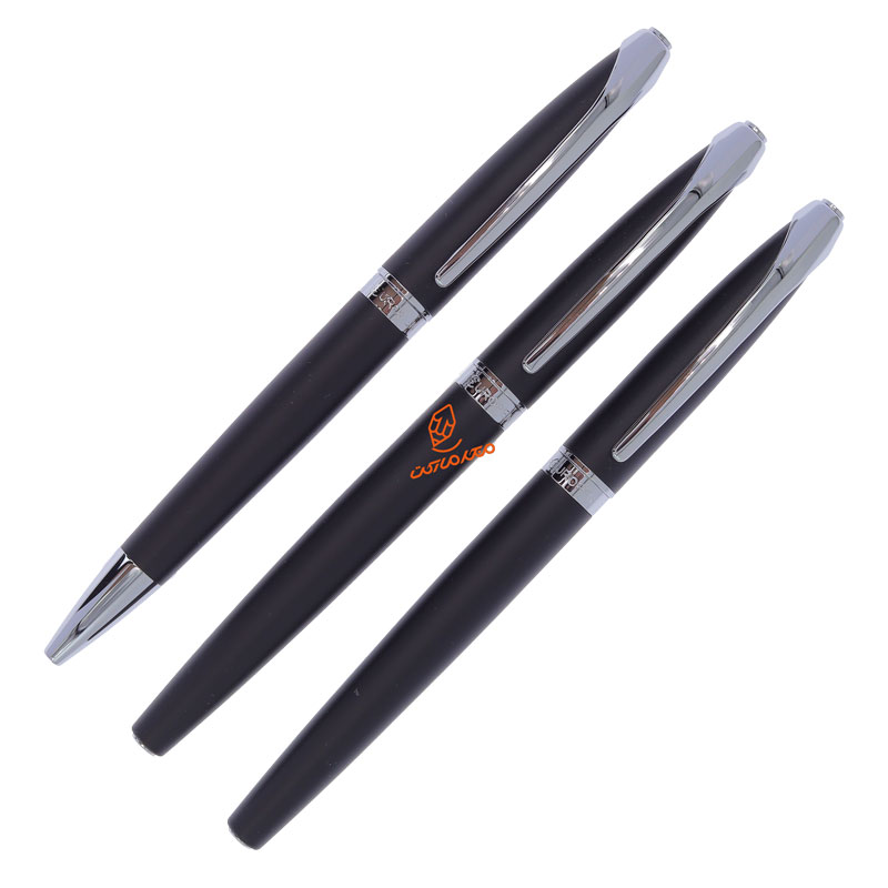 ست خودکار، خودنویس و روان نویس مشکی یوروپن مدل رینگ RING (6)