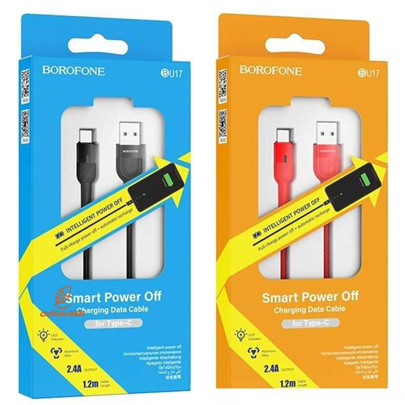 کابل شارژ TYPE-C مشکی مدل BU17 بروفون BOROFONE (2)