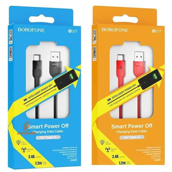 کابل شارژ TYPE-C مشکی مدل BU17 بروفون BOROFONE (2)