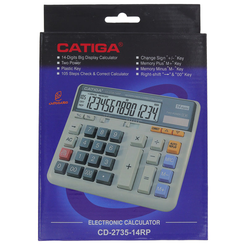 ماشین حساب رومیزی 14 رقم مدل CD-2735 کاتیگا CATIGA (2)