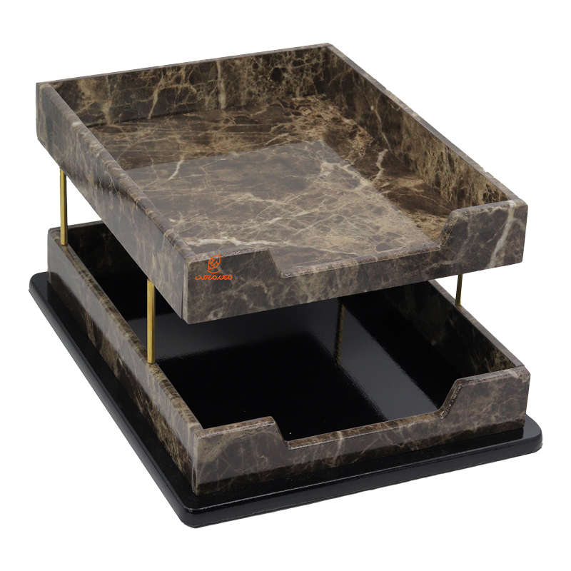 ست رومیزی مدیریتی 9 تکه طرح سنگ تیره مدل P310 قائم (12)