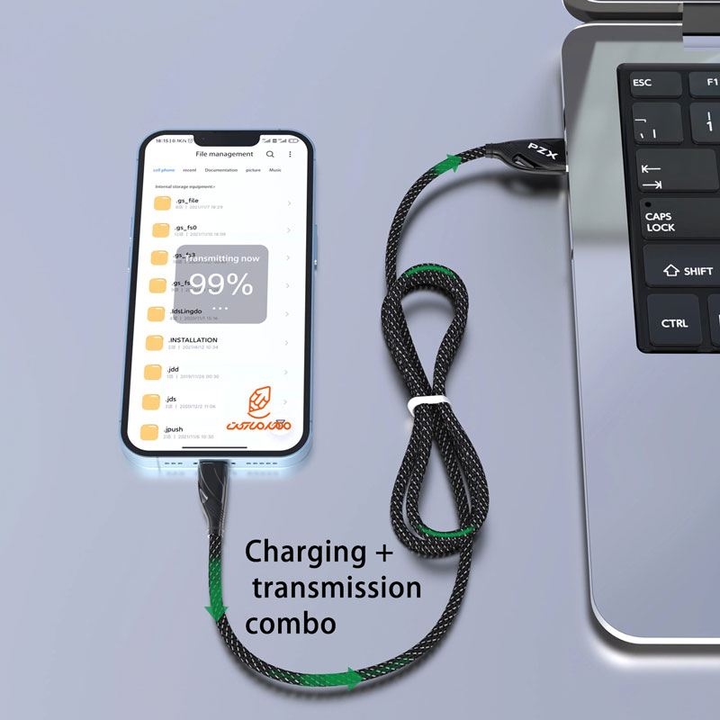 کابل شارژ iphone مدل V181 پی زد ایکس PZX (3)