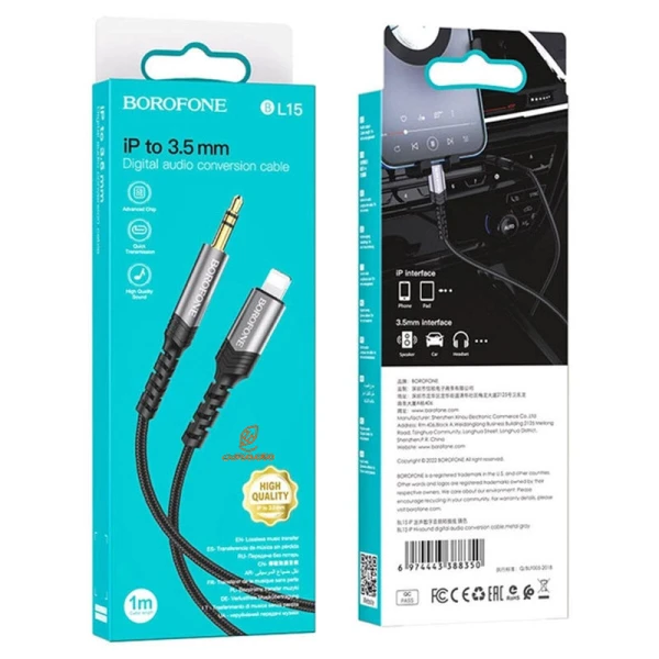 کابل تبدیل لایتنینگ به AUX مدل BL15 بروفون BOROFONE (8)
