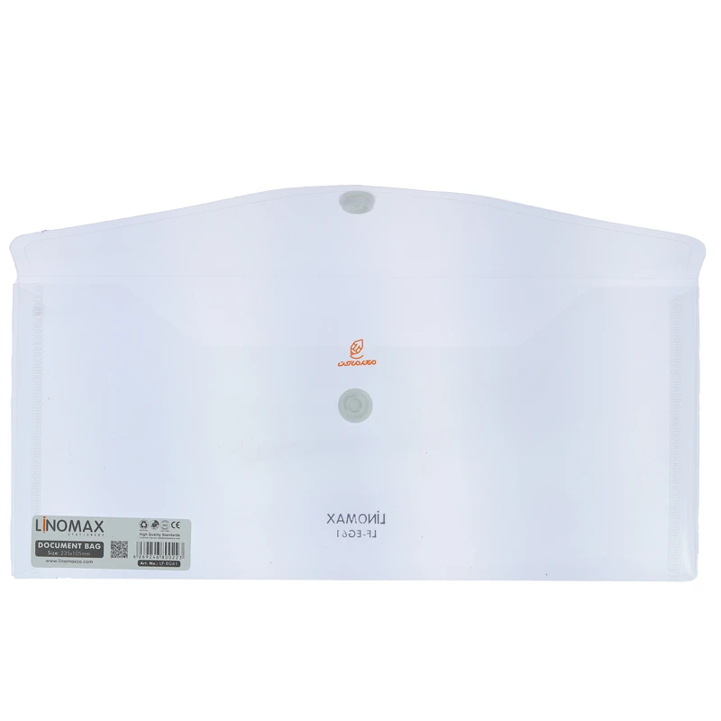 پوشه دکمه دار شفاف ملخی (نامه) EG61 لینومکس LINOMAX (1)