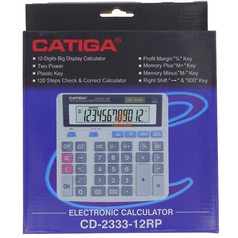 ماشین حساب رومیزی 12 رقم مدل CD-2333 کاتیگا CATIGA (2)