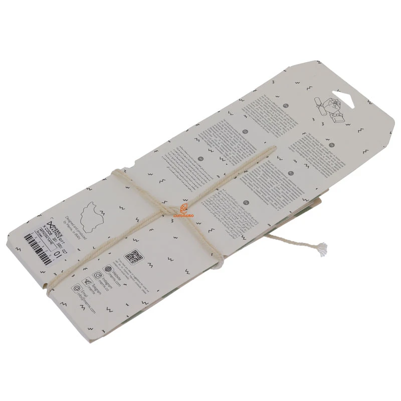 کادو پیچ پارچه ای طرح سبز و کرم لوتوس (3)