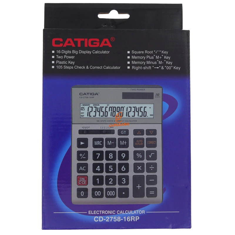 ماشین حساب رومیزی 16 رقم مدل CD-2758 کاتیگا CATIGA (2)