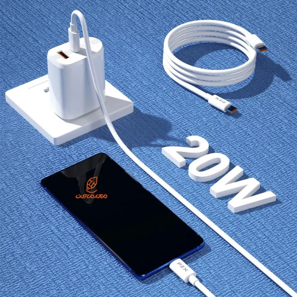 کابل شارژ USB-C به USB-C مدل V192C پی زد ایکس PZX (3)