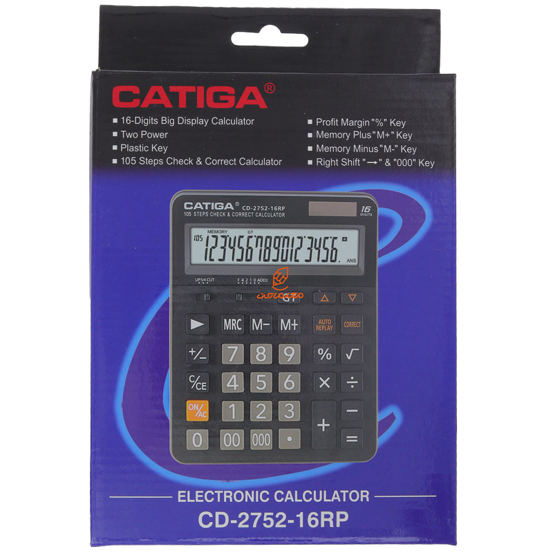 ماشین حساب رومیزی 16 رقم مدل CD-2752 کاتیگا CATIGA (2)