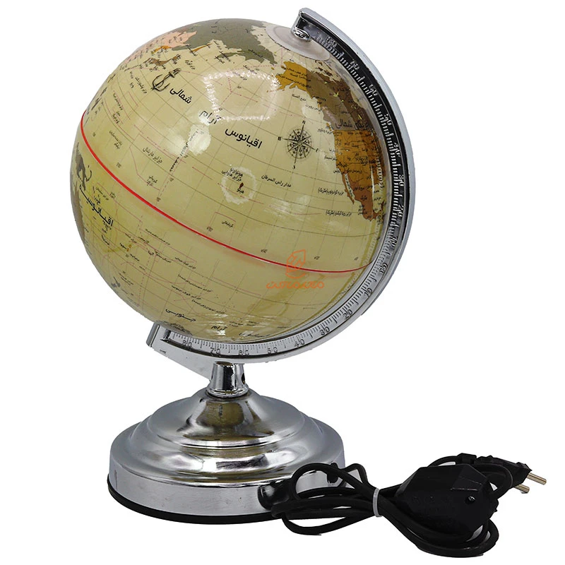 کره جغرافیا کرمی چراغ دار سایز 20 کد 107 ایده (3)