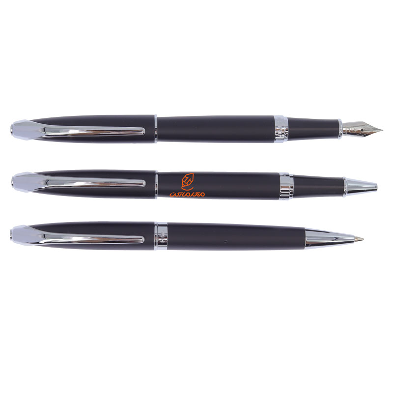 ست خودکار، خودنویس و روان نویس مشکی یوروپن مدل رینگ RING (1)