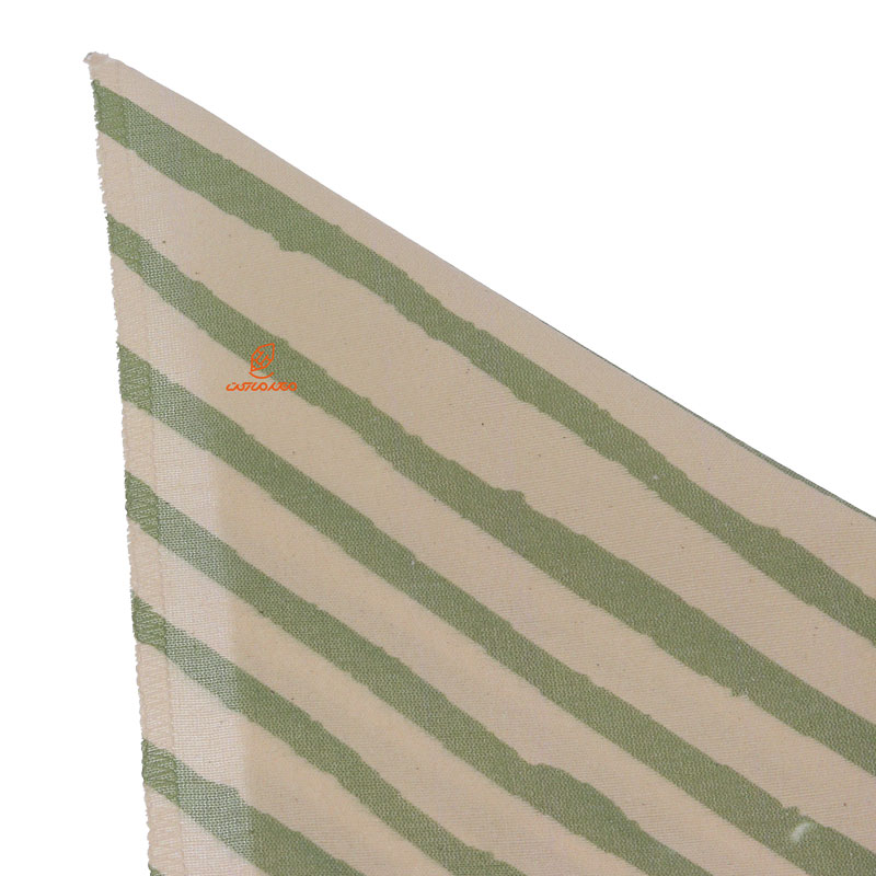 کادو پیچ پارچه ای طرح سبز و کرم لوتوس (4)