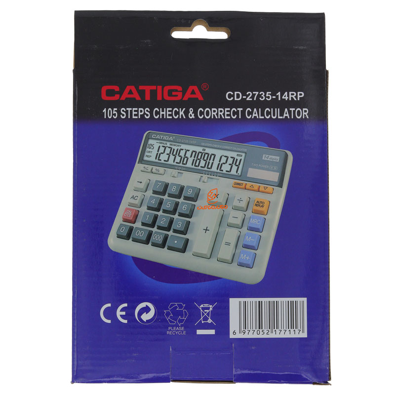 ماشین حساب رومیزی 14 رقم مدل CD-2735 کاتیگا CATIGA (3)