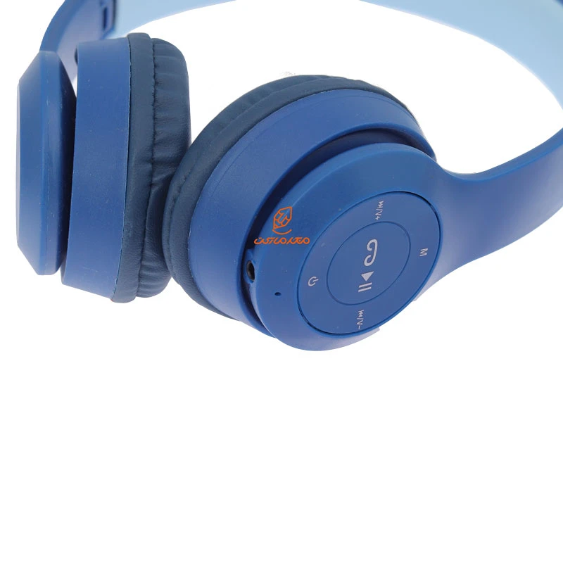 هدفون بلوتوثی مدل P47M گربه ای آبی CAT EAR (1)