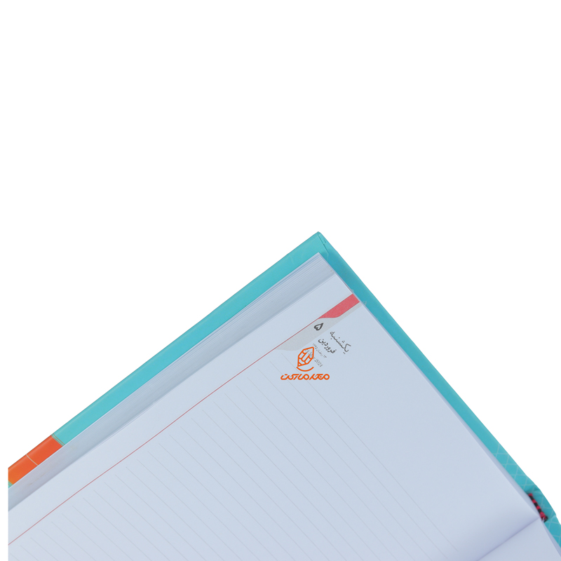 سالنامه (سررسید) 1403 فیروزه ای طرح دار لئون (1)