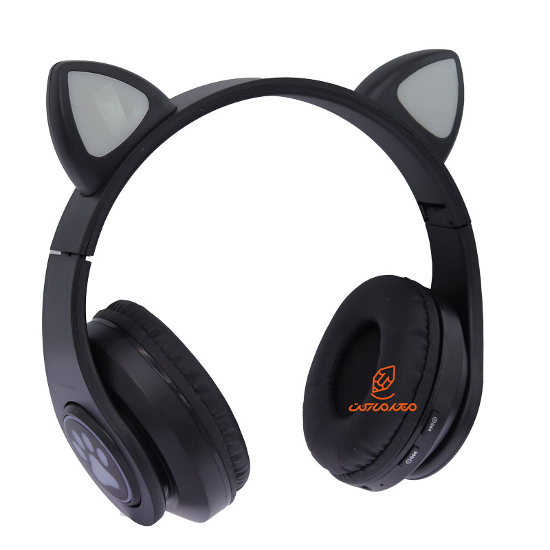 هدفون بلوتوثی مدل B39 گربه ای مشکی CAT EAR (4)