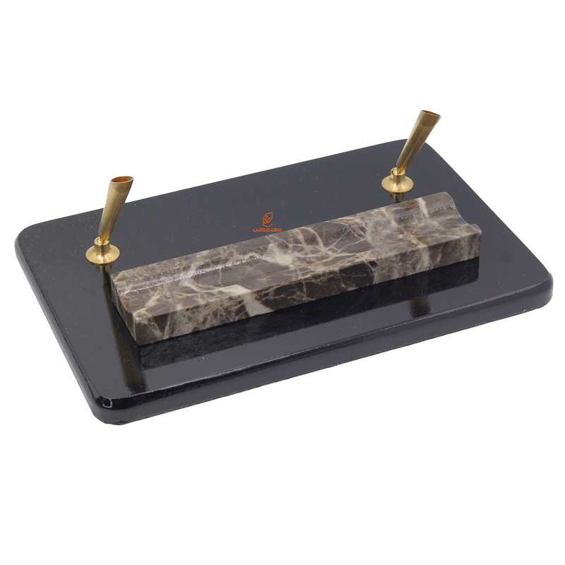 ست رومیزی مدیریتی 9 تکه طرح سنگ تیره مدل P310 قائم (6)