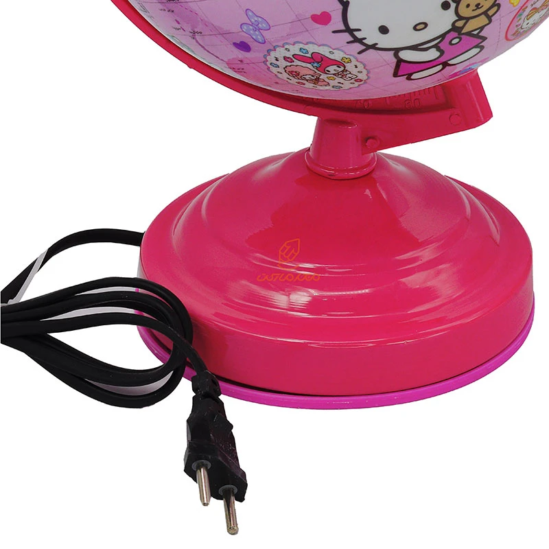 کره جغرافیا چراغ دار فانتزی طرح کیتی سایز 20 کد 108 ایده (1)