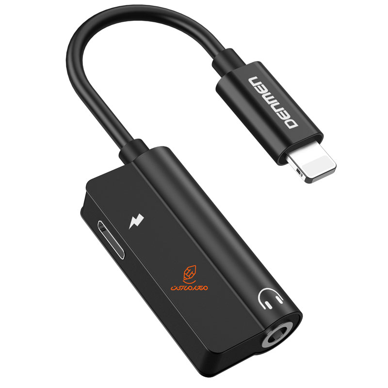 کابل تبدیل لایتینگ و جک 3.5 mm به لایتینک مدل DU06 دنمن Denmen