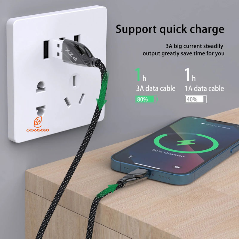 کابل شارژ iphone مدل V181 پی زد ایکس PZX (4)