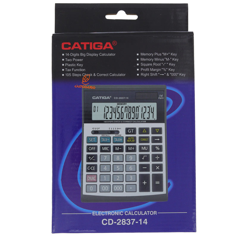 ماشین حساب رومیزی 14 رقم مدل CD-2837 کاتیگا CATIGA (2)