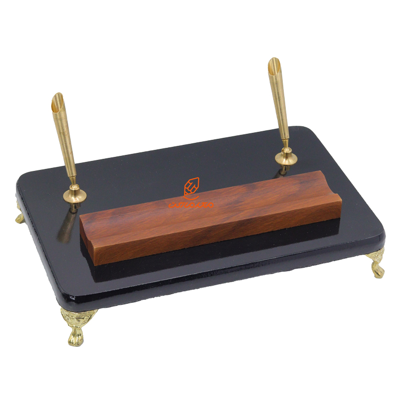 ست رومیزی مدیریتی 17 تکه طرح قهوه ای مدل P317 قائم (8)