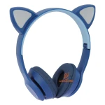 هدفون بلوتوثی مدل P47M گربه ای آبی CAT EAR (5)