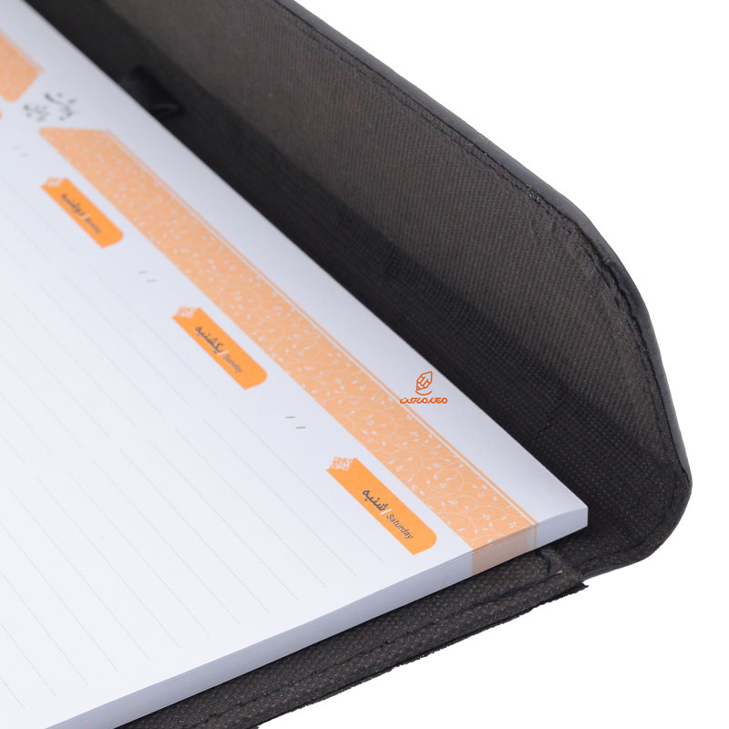 تقویم رومیزی متوسط مشکی مدل زیردستی سپهر (1)