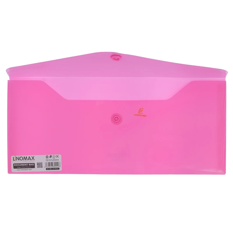 پوشه دکمه دار صورتی ملخی (نامه) EG61 لینومکس LINOMAX (4)