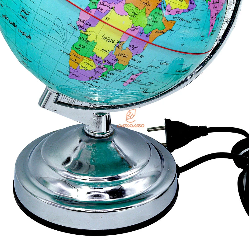 کره جغرافیا آبی چراغ دار سایز 20 کد 107 ایده1 (1)