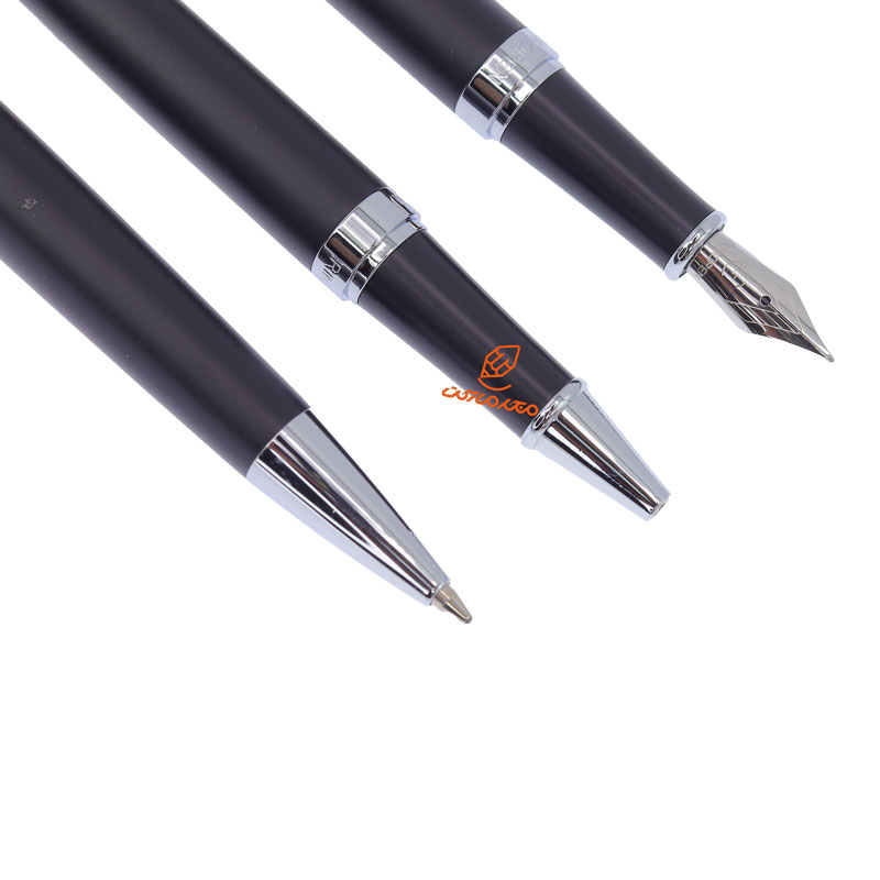 ست خودکار، خودنویس و روان نویس مشکی یوروپن مدل رینگ RING (10)