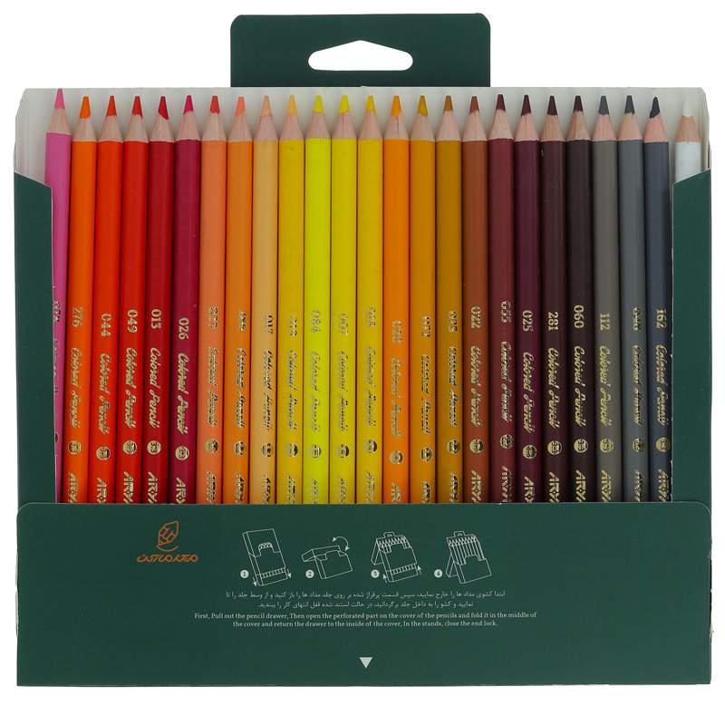 مداد رنگی 50 رنگ آرتیست جعبه مقوایی طرح ماهی آریا (4)