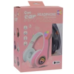 هدفون بلوتوثی مدل B39 گربه ای مشکی CAT EAR (2)