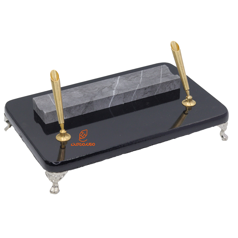ست رومیزی مدیریتی 15 تکه طرح طوسی طرح سنگ مدل P315 قائم (8)