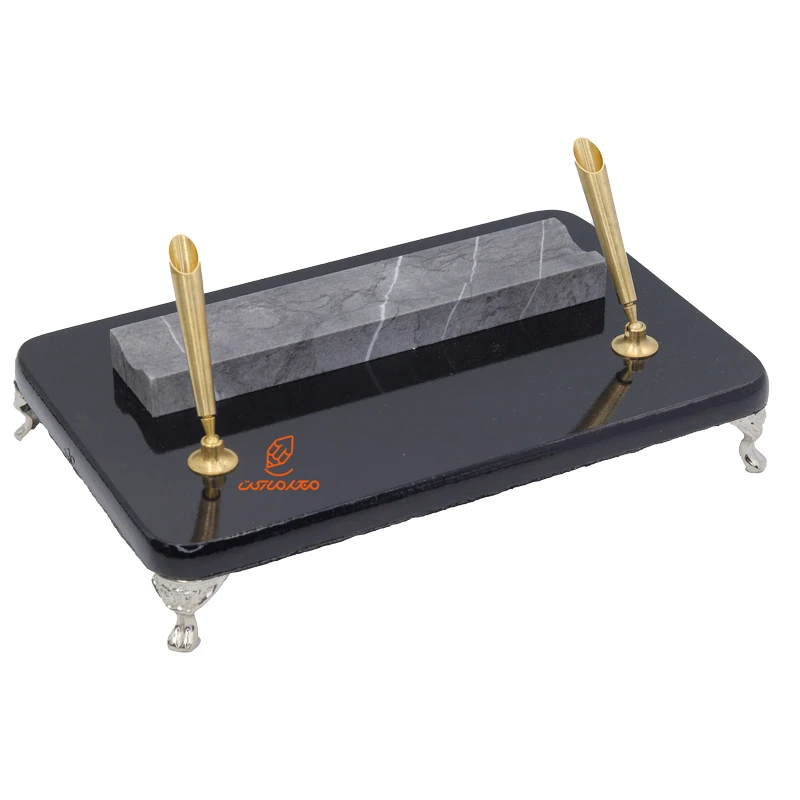 ست رومیزی مدیریتی 15 تکه طرح طوسی طرح سنگ مدل P315 قائم (8)