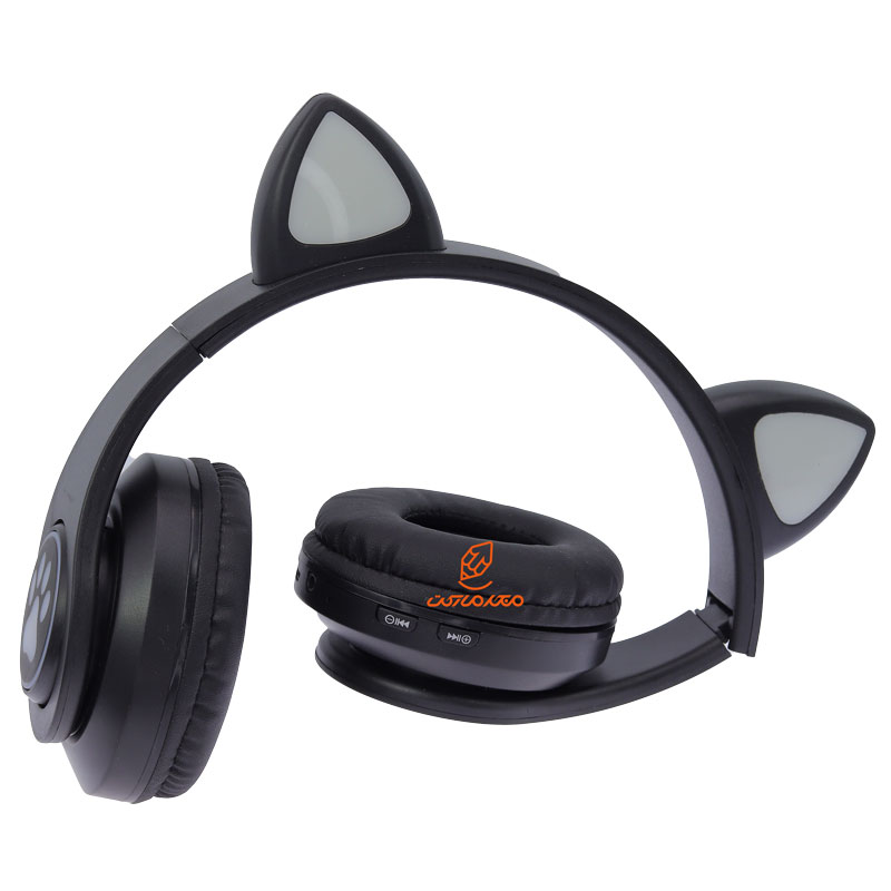هدفون بلوتوثی مدل B39 گربه ای مشکی CAT EAR (1)