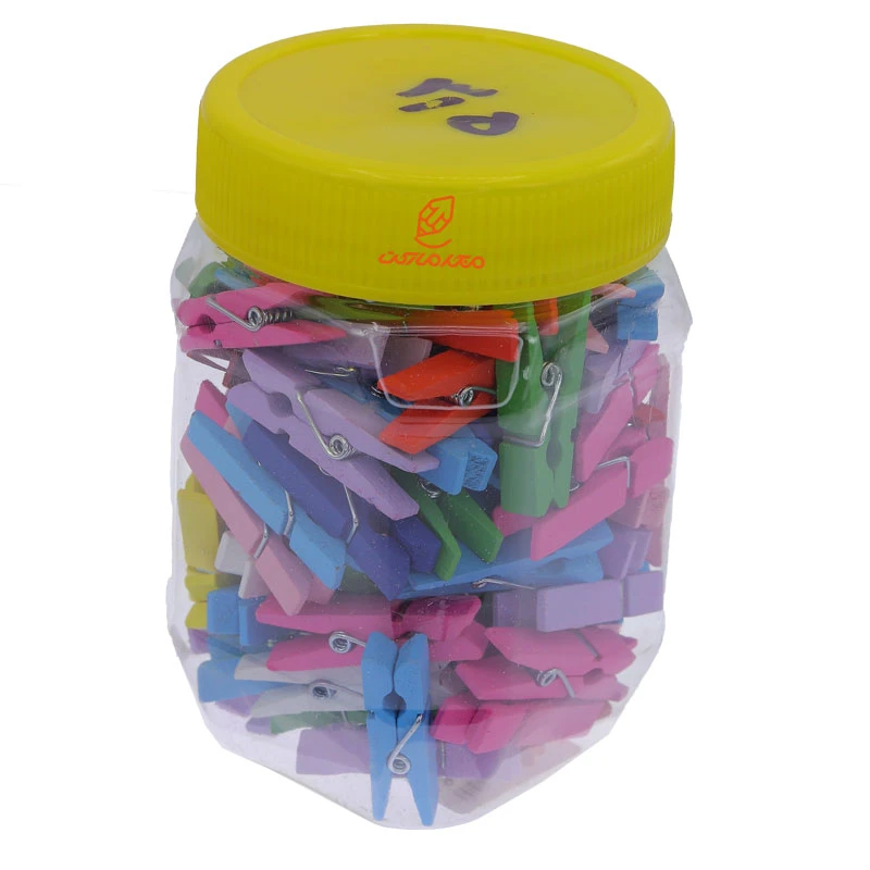 گیره چوبی 3.5 سانت رنگی (2)