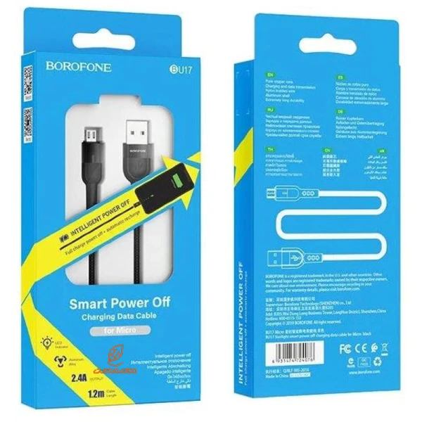 کابل شارژ TYPE-C مشکی مدل BU17 بروفون BOROFONE (5)