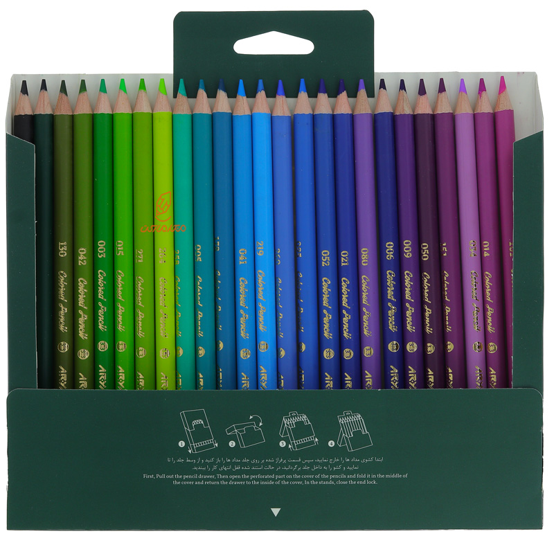 مداد رنگی 50 رنگ آرتیست جعبه مقوایی طرح ماهی آریا (5)