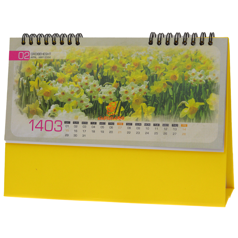 تقویم رومیزی 1403 طرح زرد اژدها کیا (1)