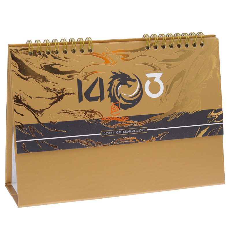 تقویم رومیزی 1403 طرح نارنجی اژدها کیا