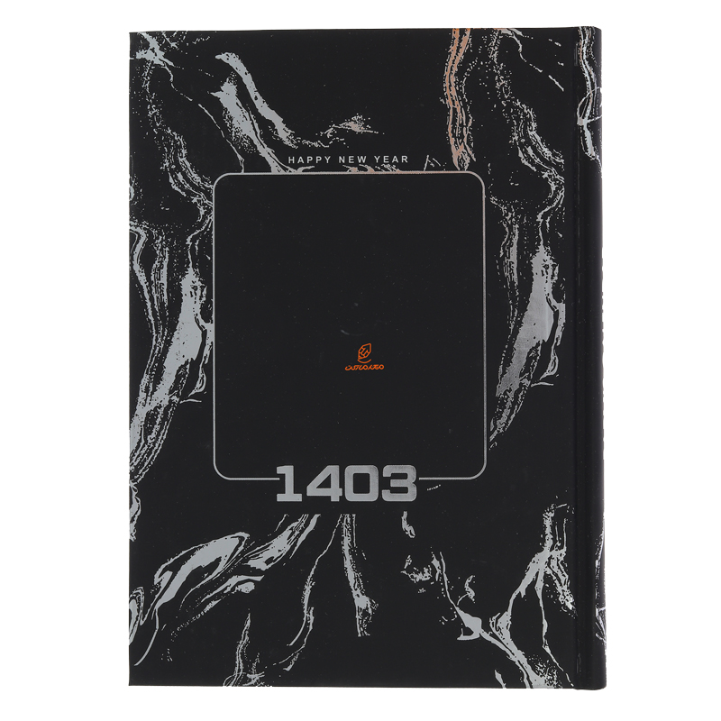 سالنامه (سررسید) 1403 مدل پارمیس مشکی نقره ای کیا