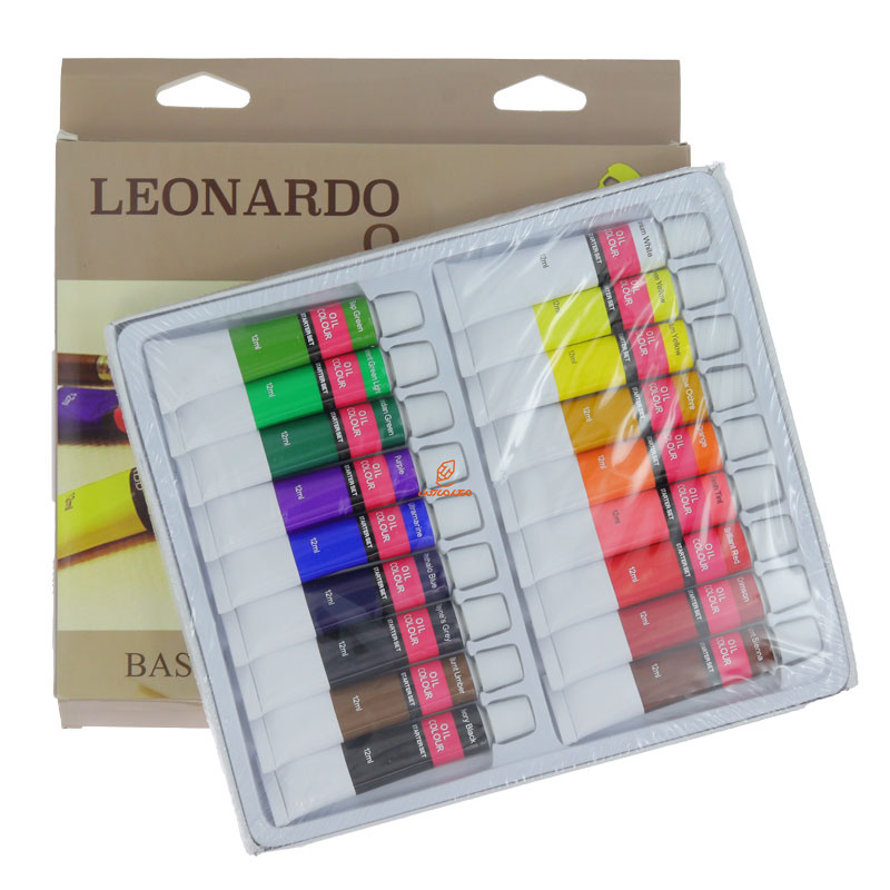 رنگ روغن 18 رنگ 12 میل لئوناردو LEONARDO