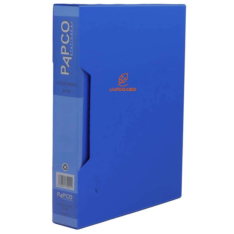 کلربوک 80 برگ قاب دار آبی پاپکو PAPCO (2)