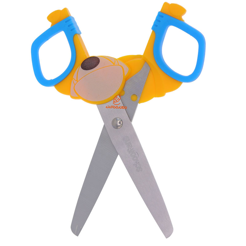 قیچی فانتزی غلاف دار طرح سگ نارنجی 2614 اسکول فنس SCHOOLFANS (1)