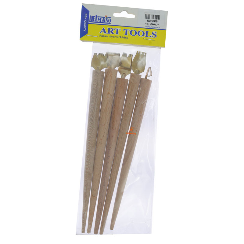 ست قلم کالیگرافی سرفلزی دسته چوبی 5 عددی ریمانو RIMANO