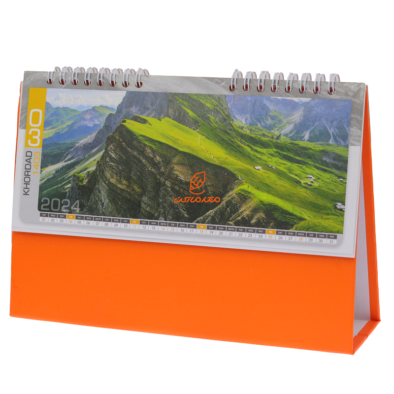 تقویم رومیزی 1403 مدل اسپات نارنجی کیا (1)